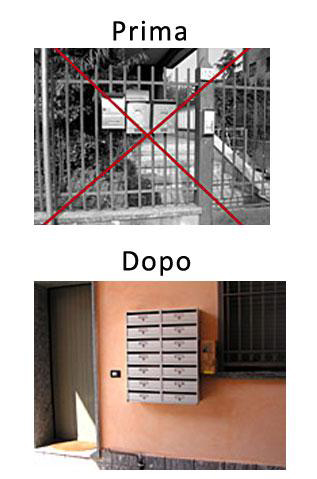 Buca lettere condominiale per esterni in alluminio Buca lettere condominiale per esterni in alluminio